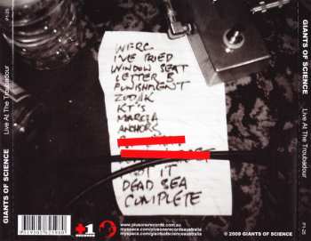 CD Giants of Science: Live At The Troubadour