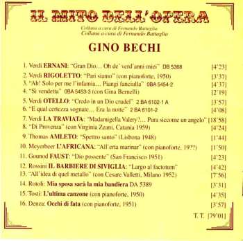 CD Gino Bechi: Arie da Ernani,Rigoletto,Otello,La Traviata,Amleto,L'Africana,Faust,Barbiere di Siviglia