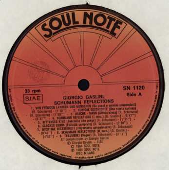 LP Giorgio Gaslini: Schumann Reflections
