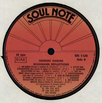 LP Giorgio Gaslini: Schumann Reflections