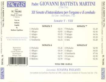 CD Susanna Piolanti: XII Sonata D'Intavolatura Per L'Organo E Il Cembalo (Sonate V - VIII)