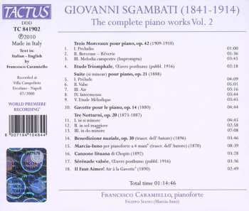 CD Giovanni Sgambati: The Complete Piano Works Vol. 2