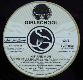 LP Girlschool: Hit And Run CLR