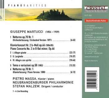 CD Giuseppe Martucci: Piano Concerto No. 2 Op. 66; 2 Nocturnes Op. 70; Tema E Variazioni, Op. 58