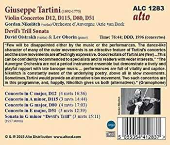 CD David Oistrach: Devil's Trill Sonata / Violin Concertos D12, D51, D80, D115