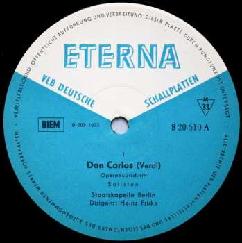 LP Giuseppe Verdi: Don Carlos (Opernquerschnitt)