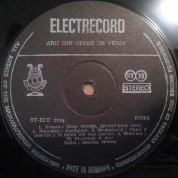 LP Giuseppe Verdi: Recital De Arii Din Opere De Giuseppe Verdi