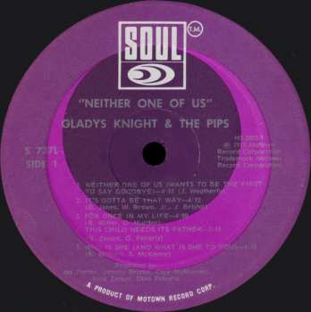 LP Gladys Knight And The Pips: Neither One Of Us