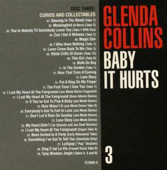 3CD/Box Set Glenda Collins: Baby It Hurts (The Holloway Road Sessions 1963-1966 Singles, Sessions, Outtakes, Demos And More)