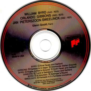 CD Glenn Gould: Consort Of Musicke By William Byrd And Orlando Gibbons · Sweelinck: Fantasia In D