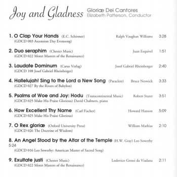 CD Gloriae Dei Cantores: Joy and Gladness