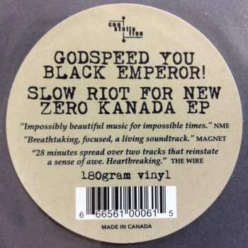 LP Godspeed You! Black Emperor: Slow Riot for New Zerø Kanada E.P.