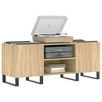 Tontechnik Goka Skříňka s přihrádkami na LP desky a audiotechniku - železné nohy Dub sodoma (831687)