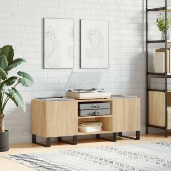 Tontechnik Goka Skříňka s přihrádkami na LP desky a audiotechniku - železné nohy Dub sodoma (831687)