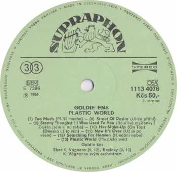 LP Goldie Ens: Plastic World