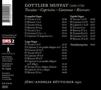 CD Gottlieb Muffat: Toccatas - Capriccios - Canzonas - Ricercars DIGI