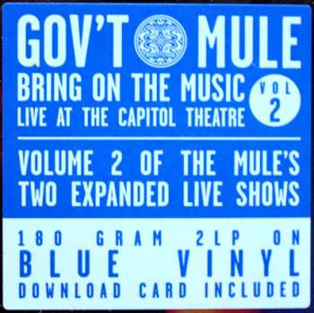 2LP Gov't Mule: Bring On The Music, Live At The Capitol Theatre: Vol.2 LTD | CLR