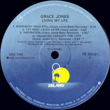 LP Grace Jones: Living My Life