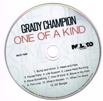 CD Grady Champion: One Of A Kind