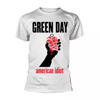 Album Green Day: T-Shirt American Idiot Heart (white)