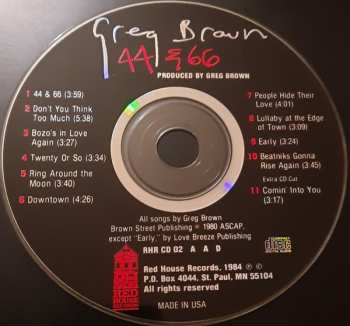 CD Greg Brown: 44 & 66