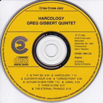 CD Greg Gisbert Quintet: Harcology