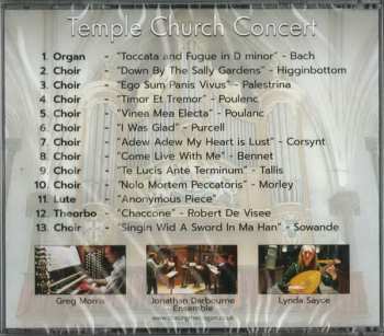 CD Lynda Sayce: Temple Church Concert (Choir - Organ - Lute - Theorbo)