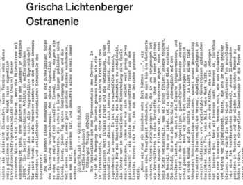 LP Grischa Lichtenberger: Ostranenie LTD