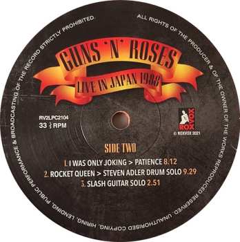 2LP Guns N' Roses: Live In Japan 1988 CLR