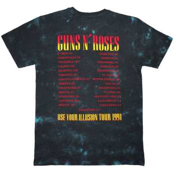 Merch Guns N' Roses: Guns N' Roses Unisex T-shirt: Uyi Tour '91 (black) (back Print & Wash Collection) (small) S