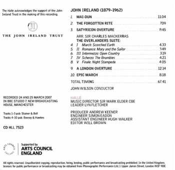 CD Hallé Orchestra: Mai-Dun, The Forgotten Rite, Satyricon Overture, The Overlanders Suite, A London Overture, Epic March