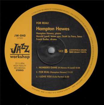 LP Hampton Hawes: For Real! LTD