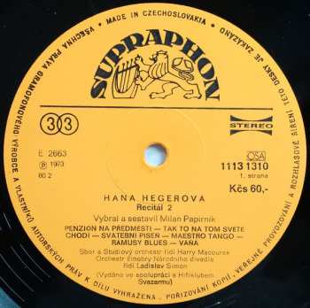 LP Hana Hegerová: Recitál 2