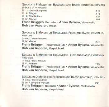 2CD Georg Friedrich Händel: The Complete Wind Sonatas