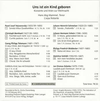 CD Hans Jörg Mammel: Uns Ist Ein Kind Geboren: Konzerte Und Arien Zur Weihnacht