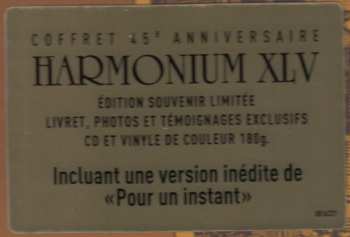 LP/CD Harmonium: Harmonium XLV LTD | CLR