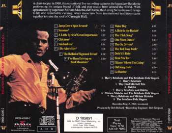 CD Harry Belafonte: Belafonte Returns To Carnegie Hall
