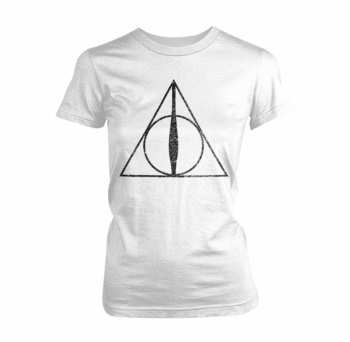 Merch Harry Potter: T-Shirt Frauen Deathly Hallows Symbol