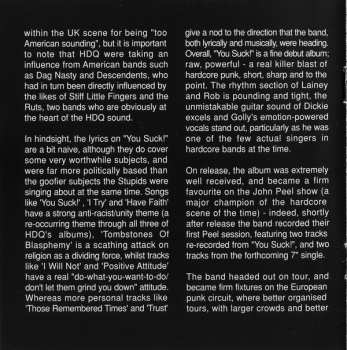 CD H.D.Q.: You Suck!