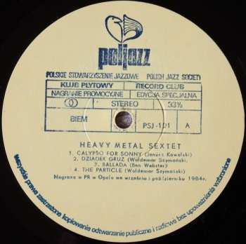LP Heavy Metal Sextet: Heavy Metal Sextet - Jazz Group