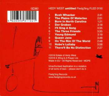 CD Hedy West: Untitled