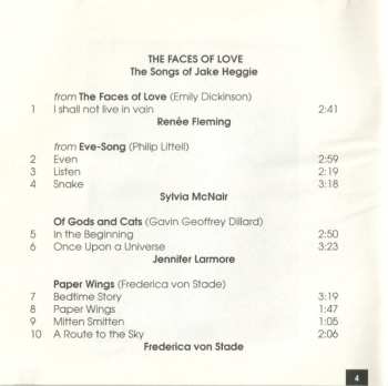 CD Various: Faces Of Love: The Songs Of Jake Heggie