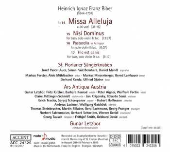 CD Heinrich Ignaz Franz Biber: Missa Alleluja - Nisi Dominus