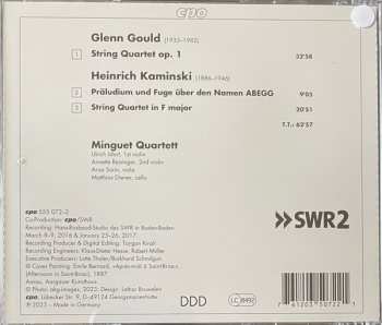 CD Glenn Gould: String Quartets