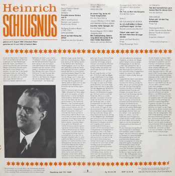 LP Heinrich Schlusnus: Heinrich Schlusnus Bariton