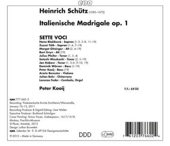 CD Peter Kooij: Il Primo Libro De Madrigali