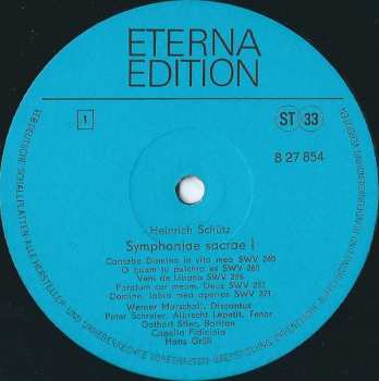2LP Heinrich Schütz: Symphoniae Sacrae I SWV 257-276