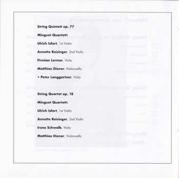 CD Heinrich Von Herzogenberg: String Quintet Op. 77, String Quartet Op. 18