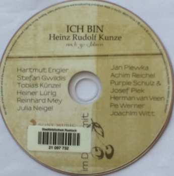 CD Heinz Rudolf Kunze: Ich Bin (Nach 30 Jahren)