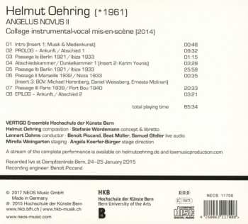 CD Helmut Oehring: Angelus Novus II Collage Instrumental-vocal Mis-en-scène